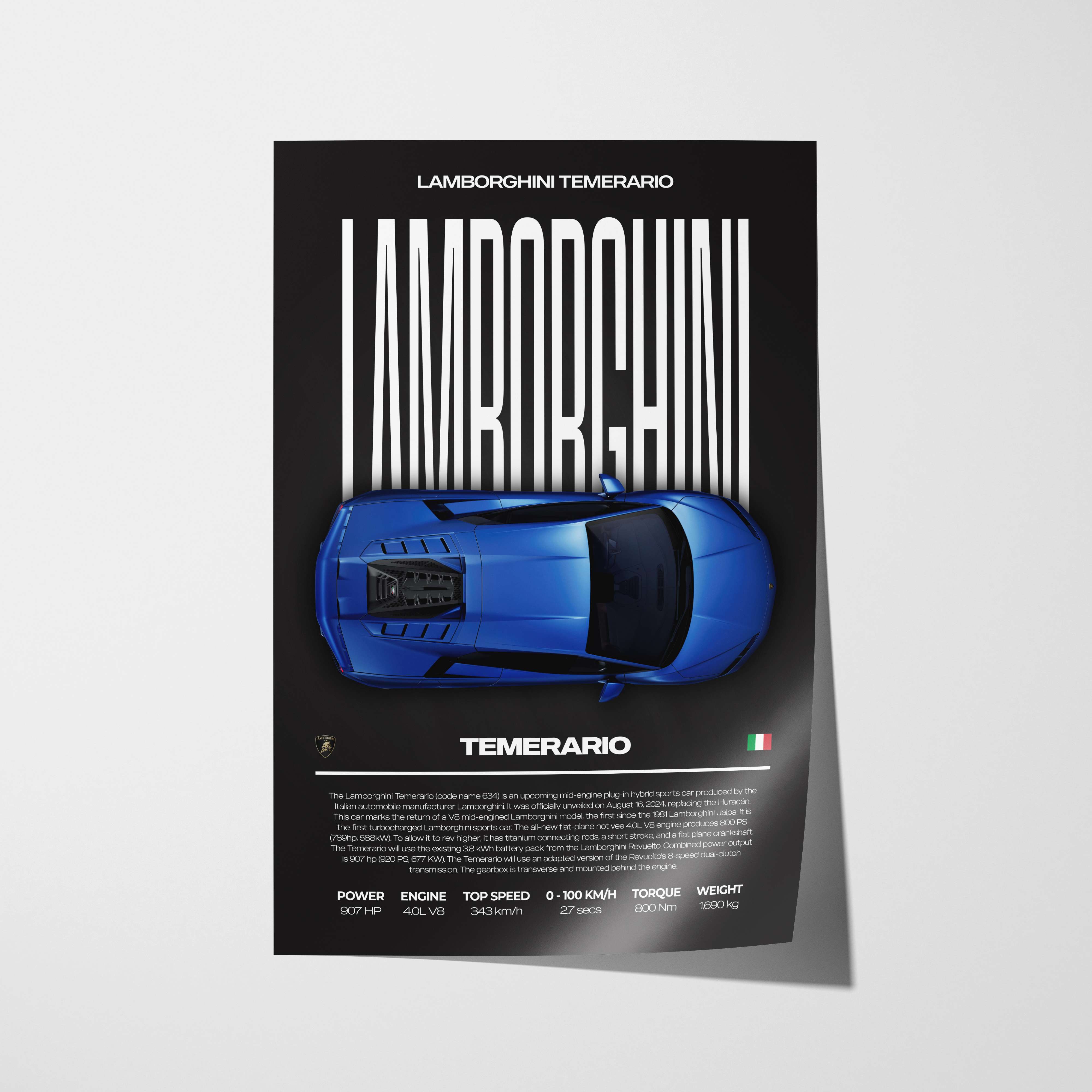 Lamborghini Temerario Poster