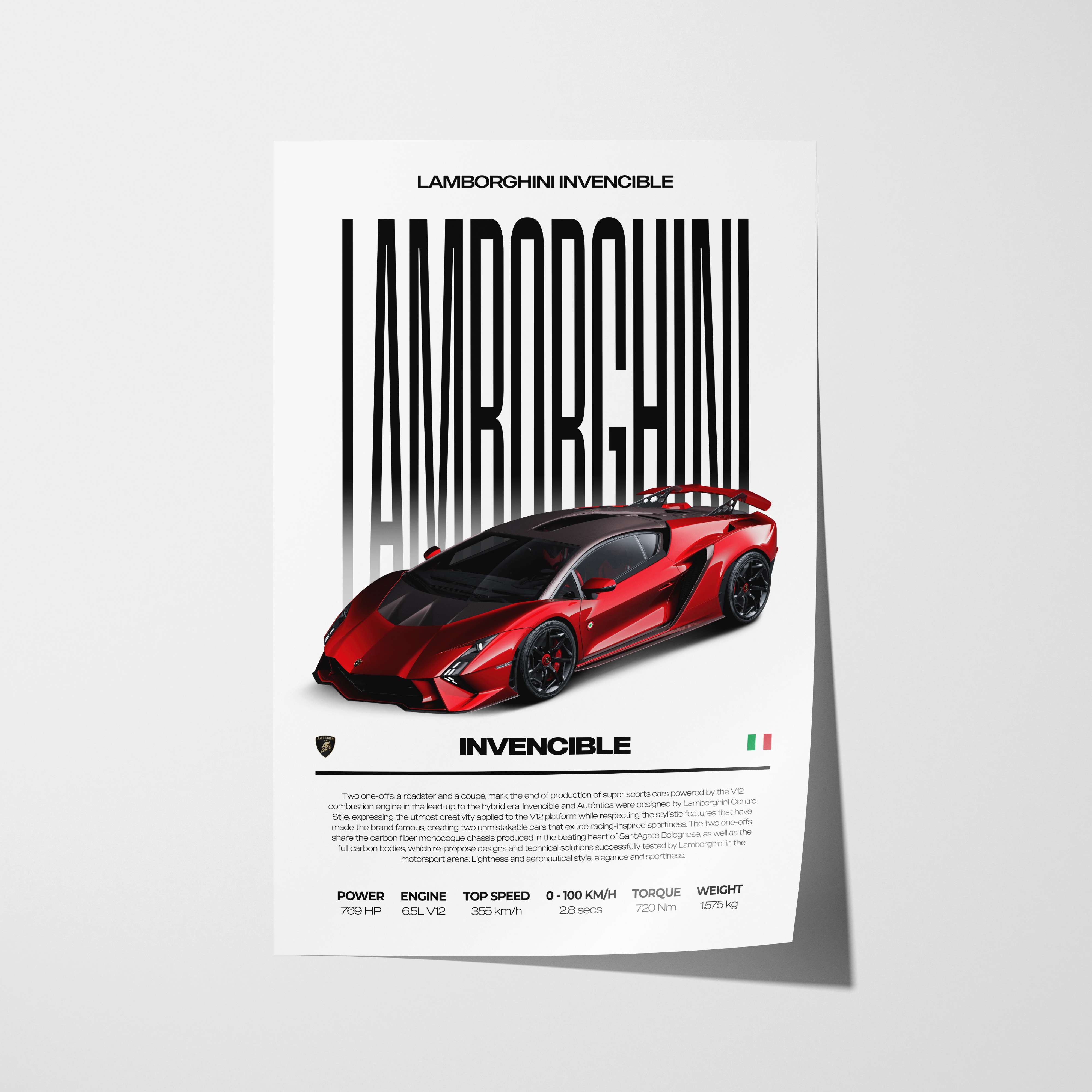 Lamborghini Invencible Poster