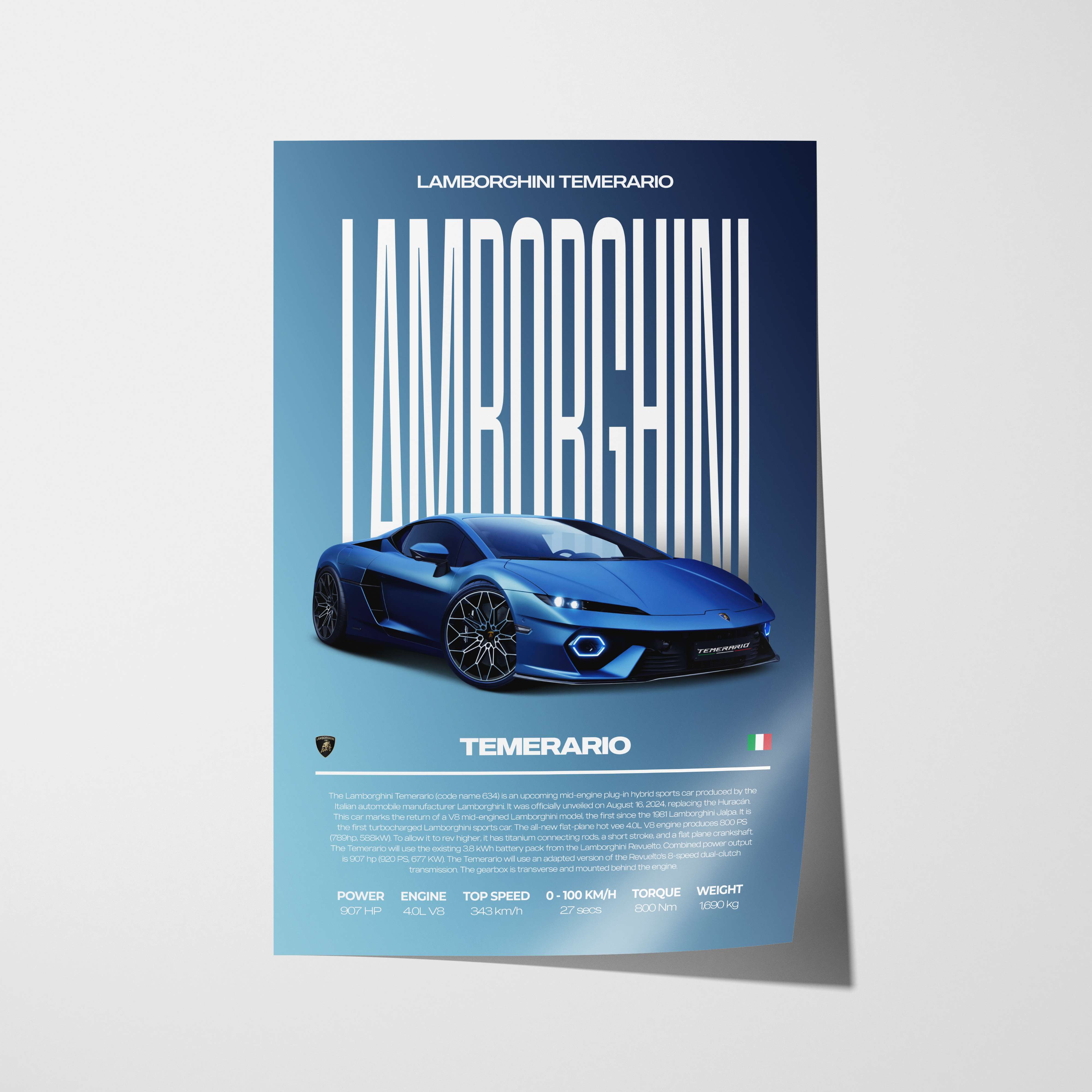 Lamborghini Temerario Poster