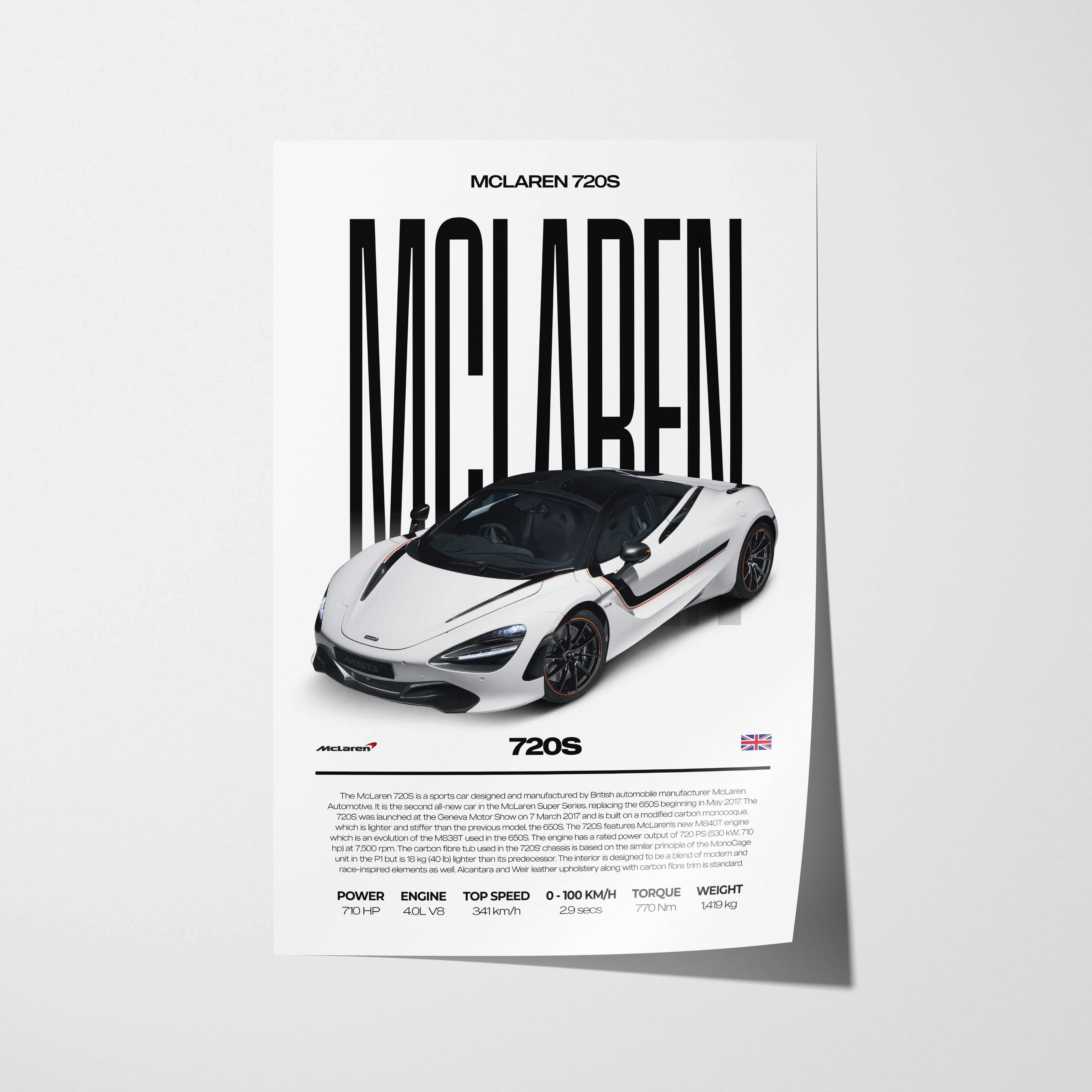 McLaren 720S Poster