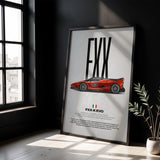 FXX-K Evo Car Poster