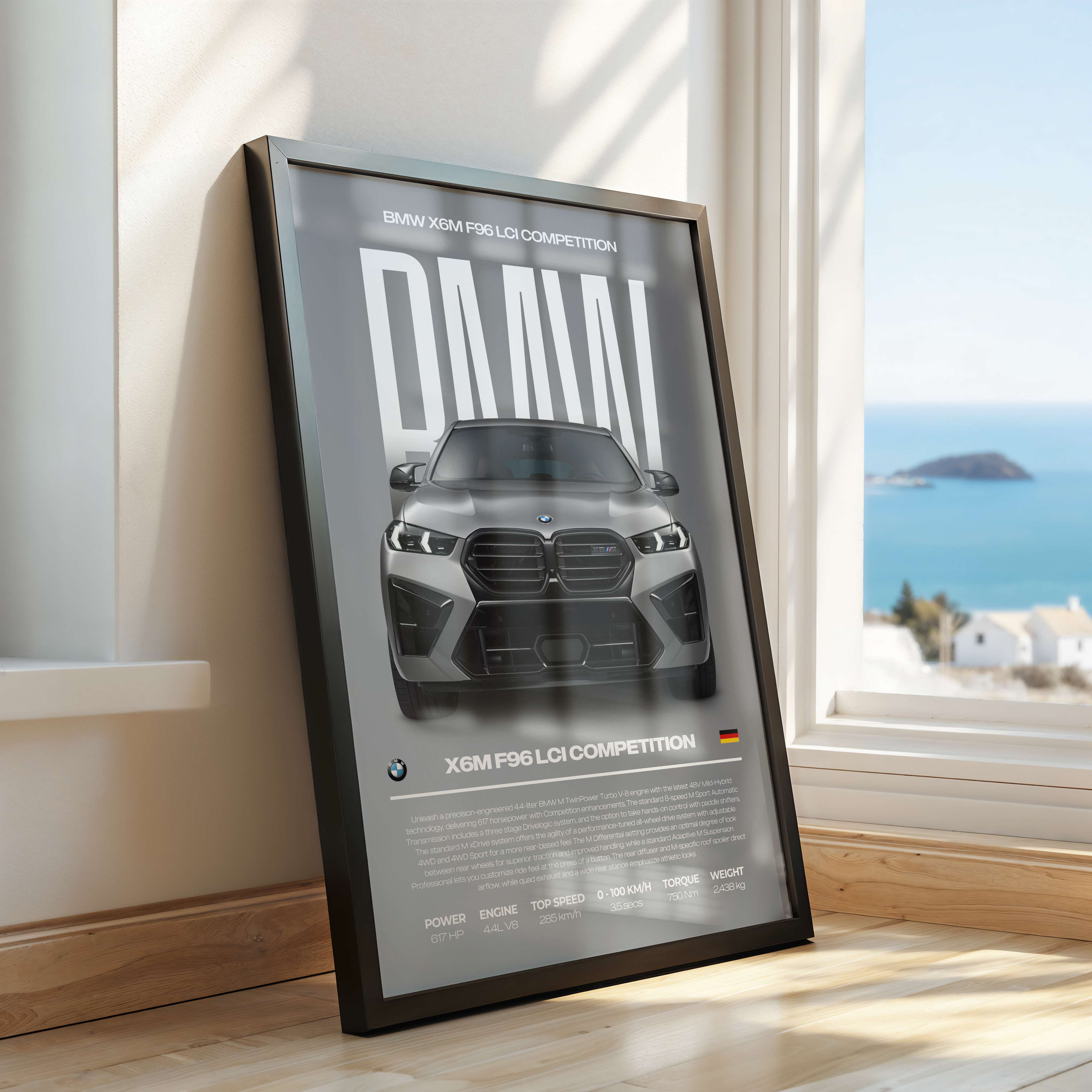 BMW X6M F96 LCI Competition Poster