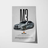 M3 G80 Car Poster
