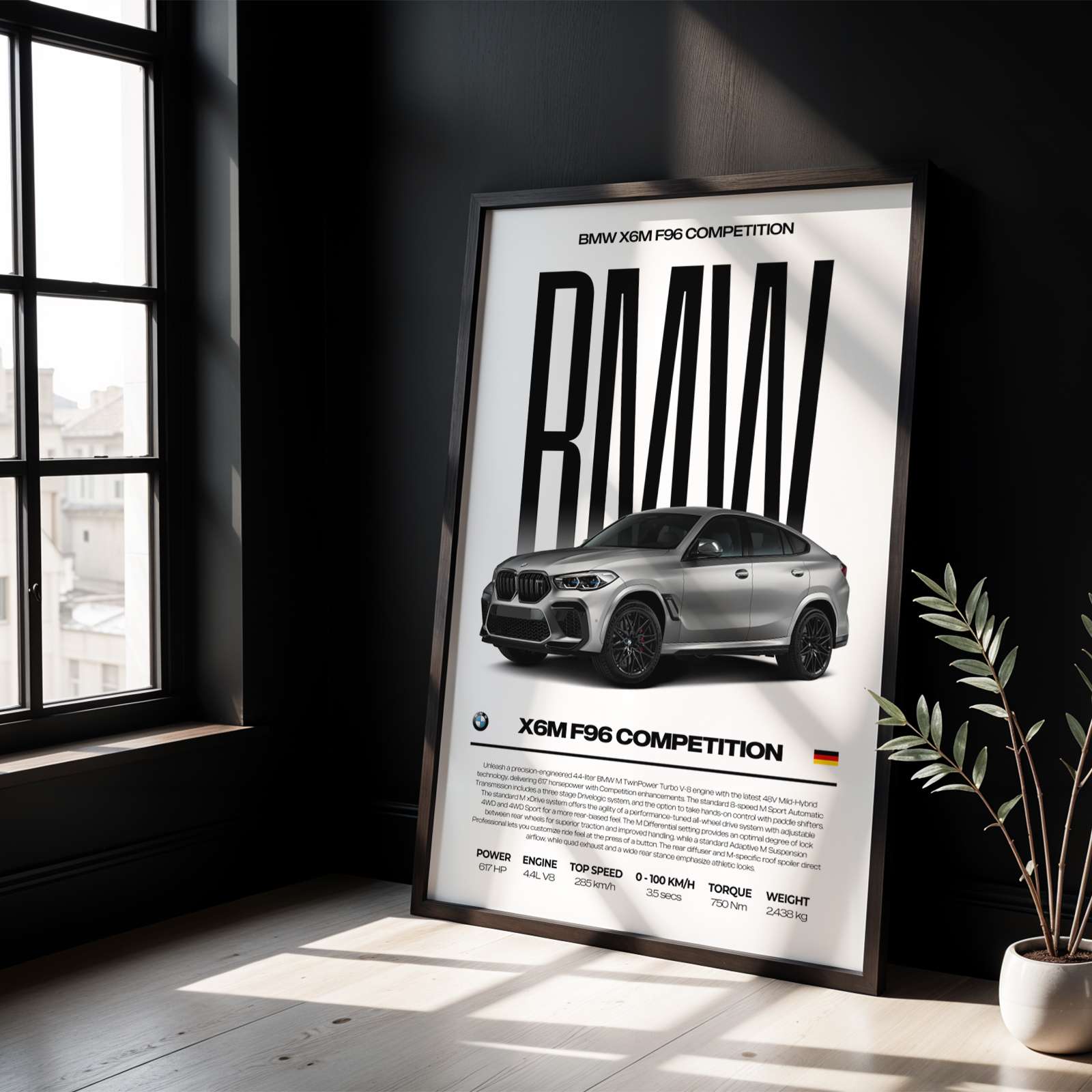 BMW X6M F96 Competition Poster