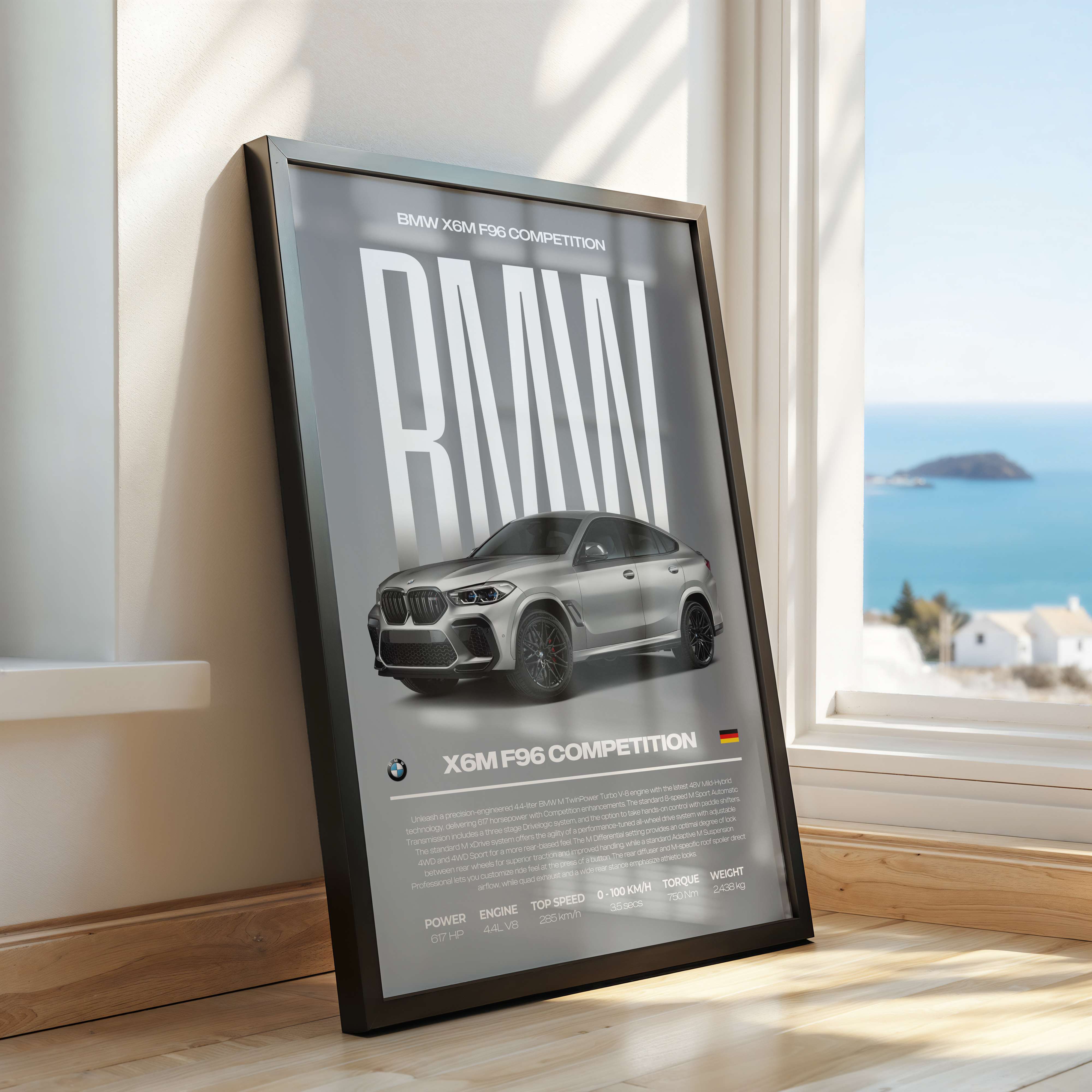 BMW X6M F96 Competition Poster