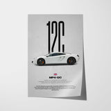 MP4-12C Car Poster