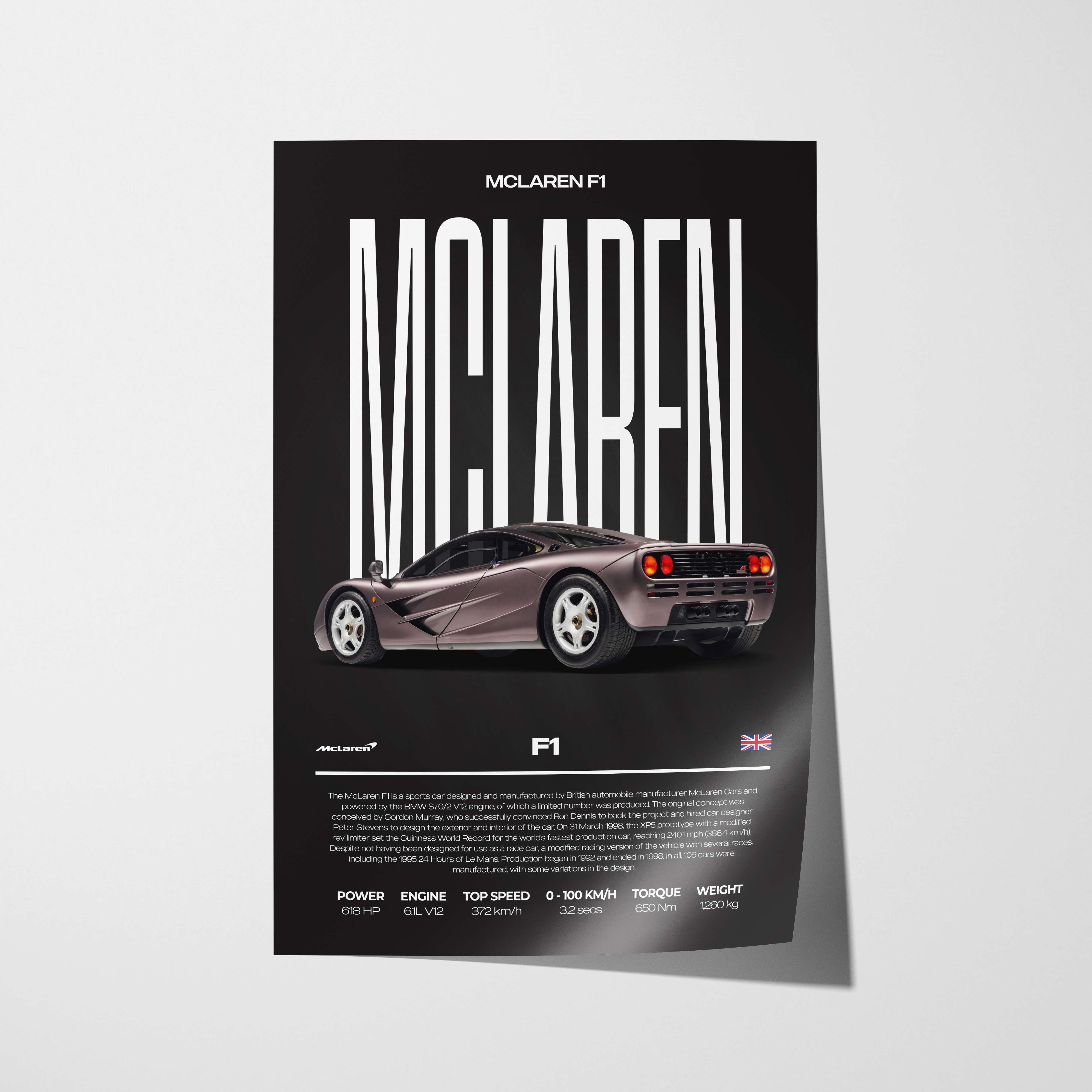 McLaren F1 Poster