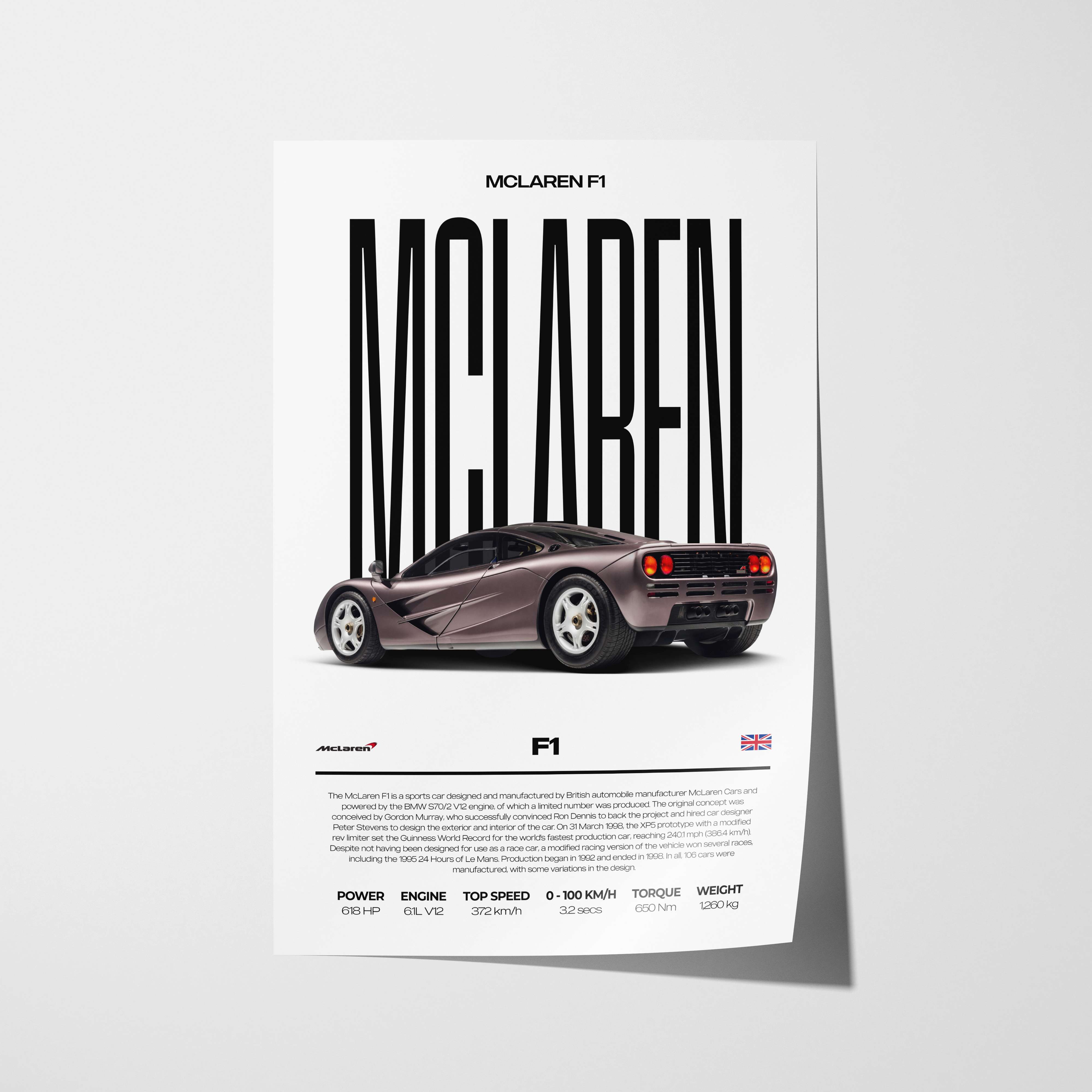 McLaren F1 Poster