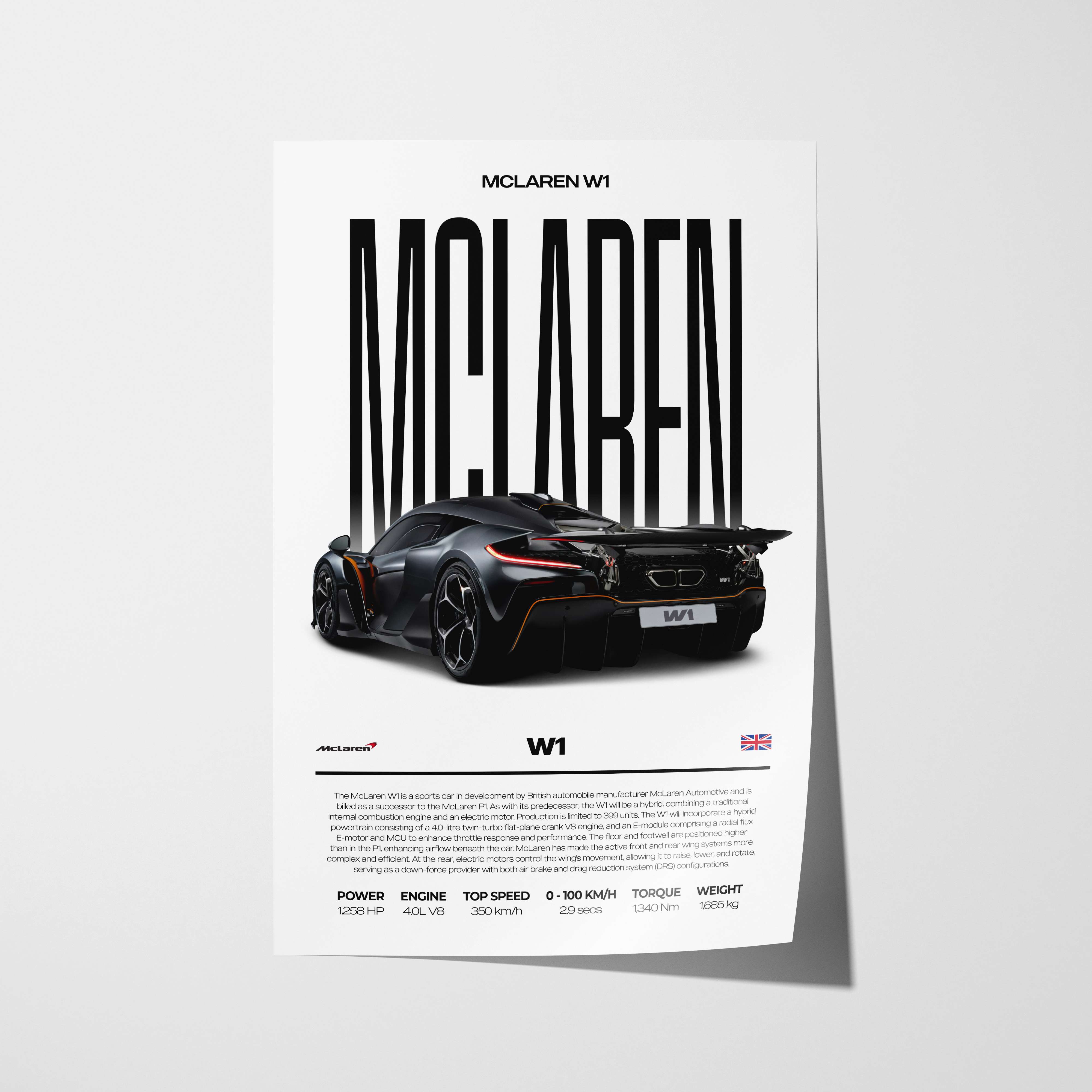 McLaren W1 Poster