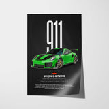 911 GT2 RS (991) Car Poster