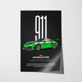 911 GT2 RS (991) Car Poster