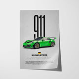 911 GT2 RS (991) Car Poster