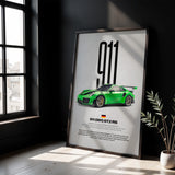 911 GT2 RS (991) Car Poster