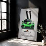 911 GT2 RS (991) Car Poster