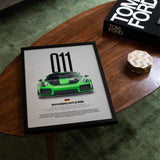 911 GT2 RS (991) Car Poster