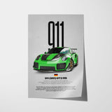 911 GT2 RS (991) Car Poster