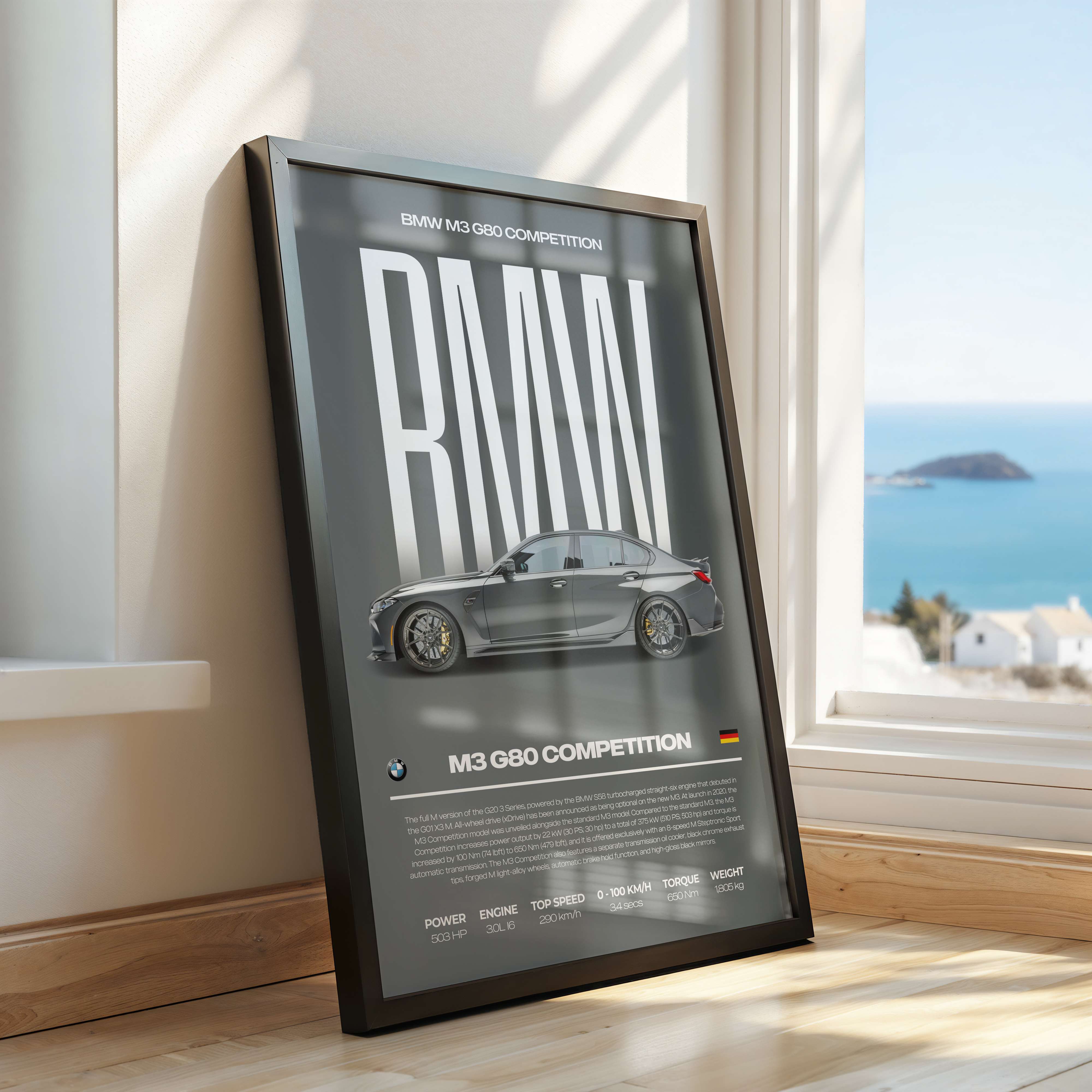 BMW M3 G80 Competition Poster