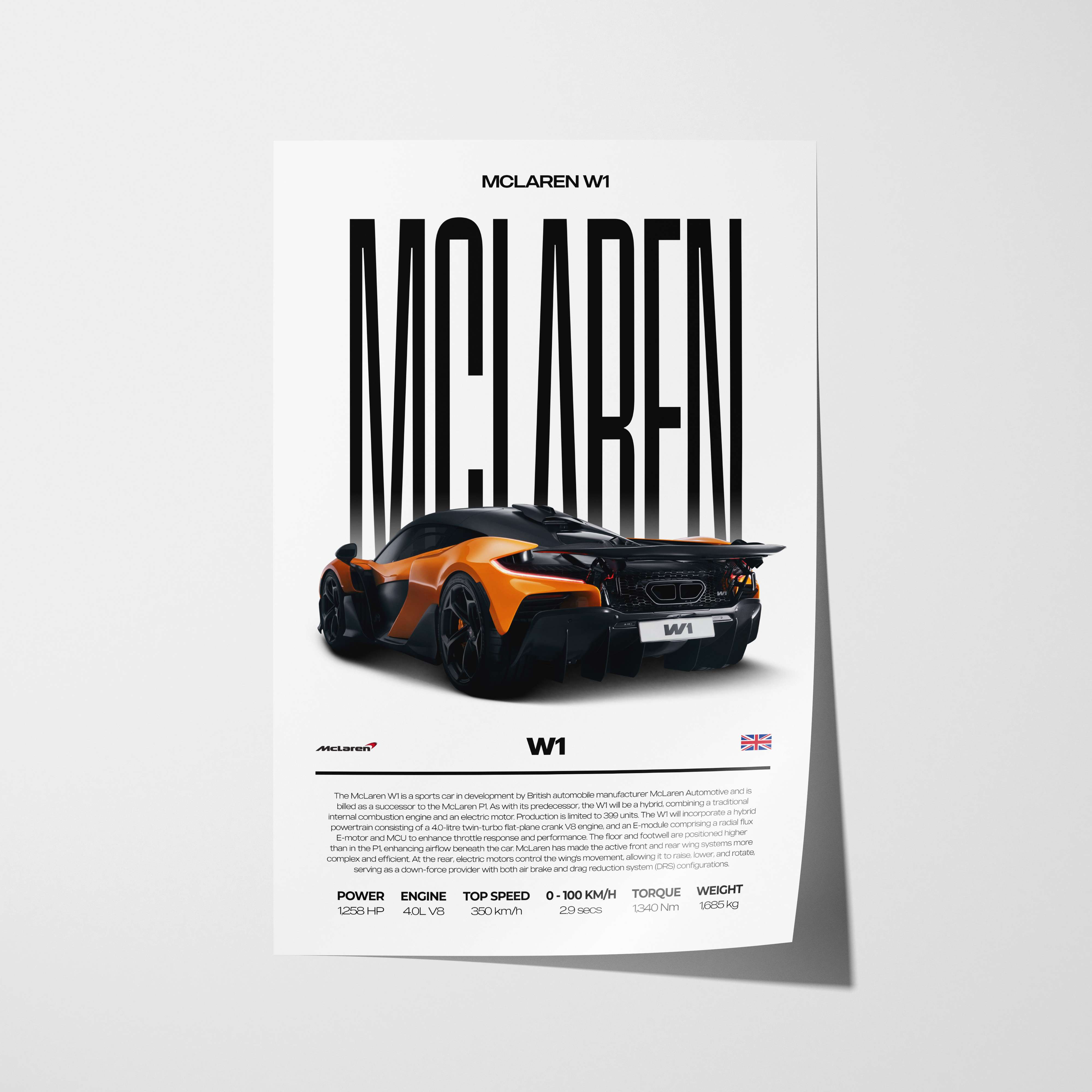 McLaren W1 Poster