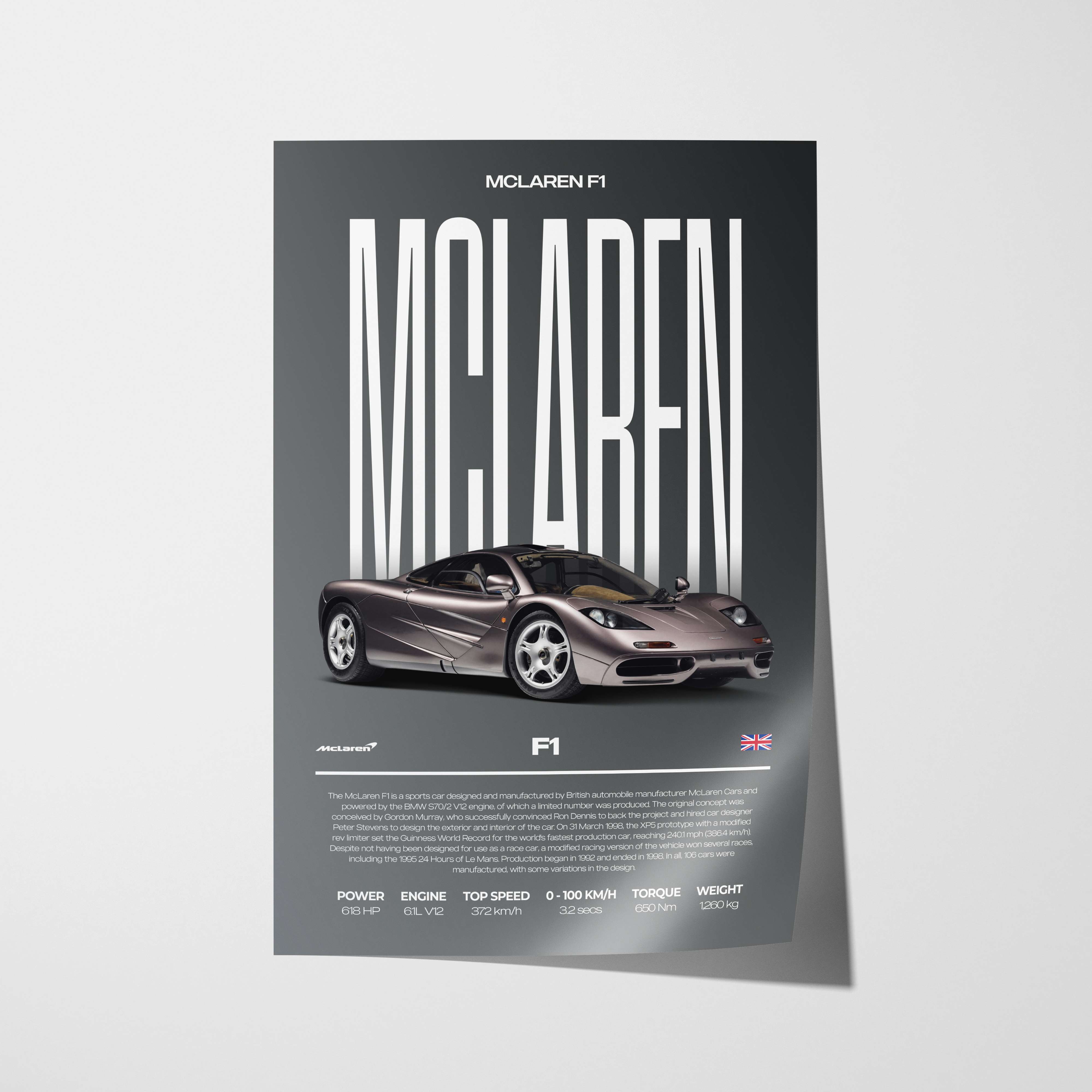 McLaren F1 Poster