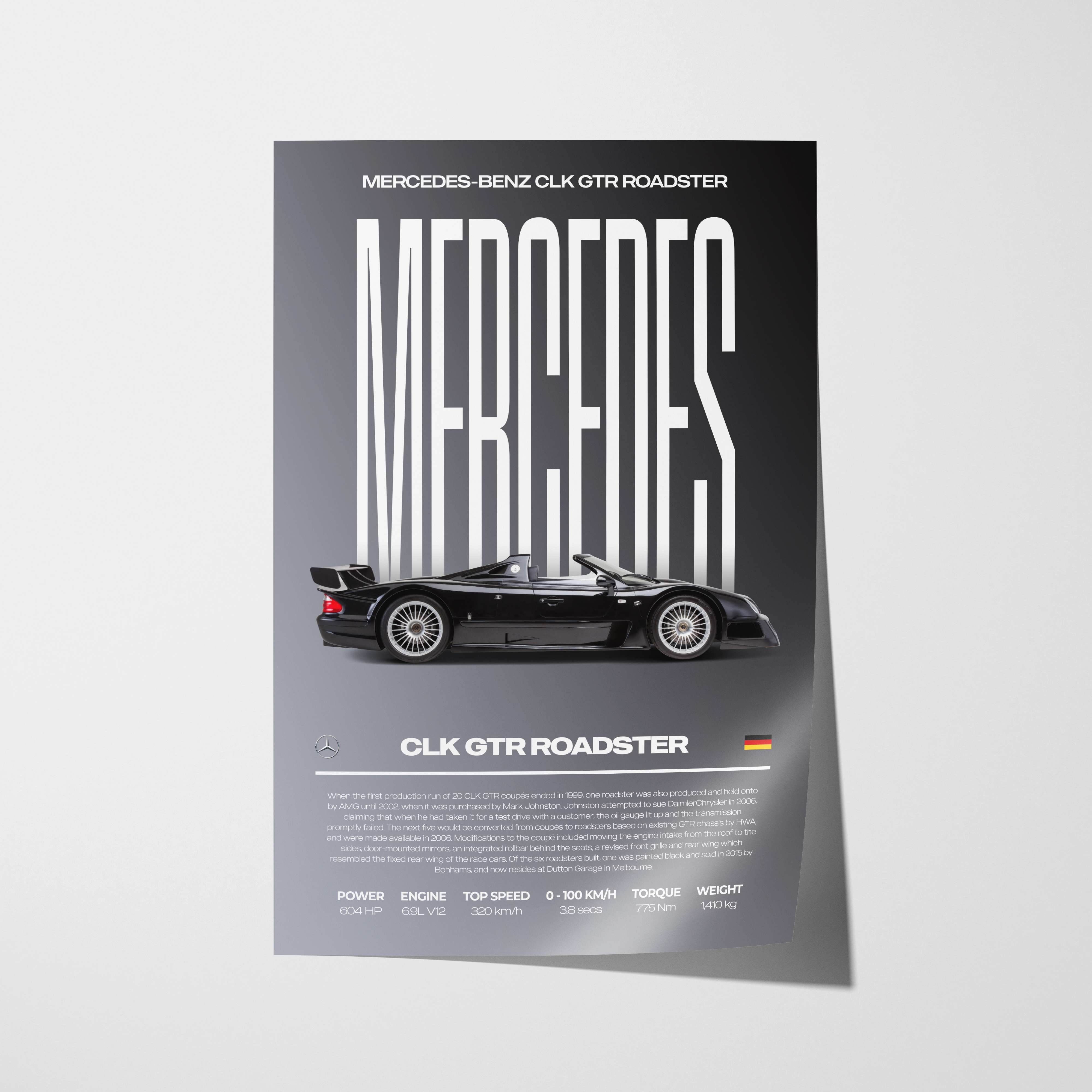 Mercedes-Benz CLK GTR Roadster Poster