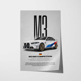 M3 G80 Competition Car Poster