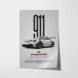 911 GT3 RS (992) Car Poster