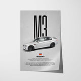 M3 E90 Car Poster