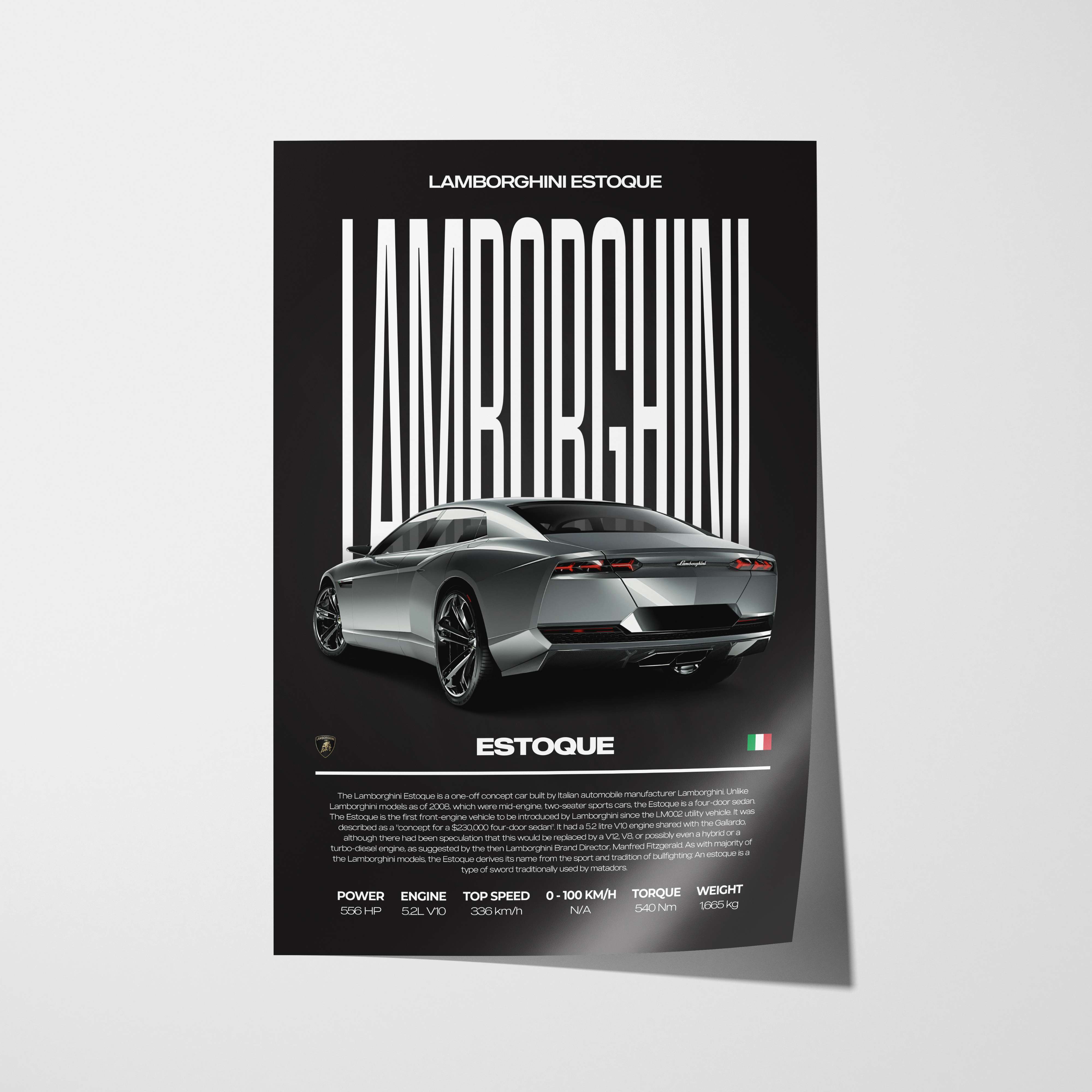 Lamborghini Estoque Poster