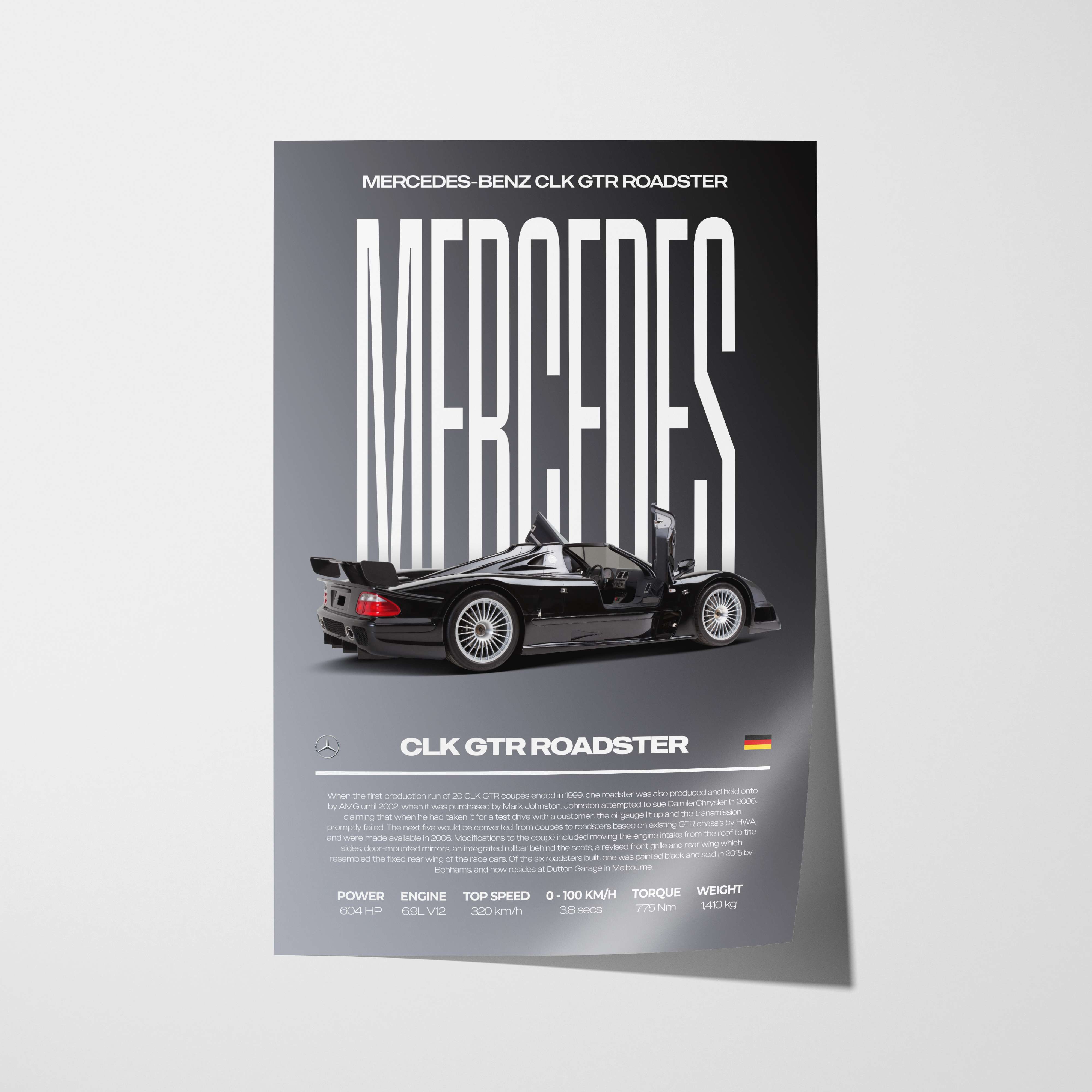 Mercedes-Benz CLK GTR Roadster Poster