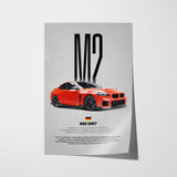 M2 G87 Car Poster