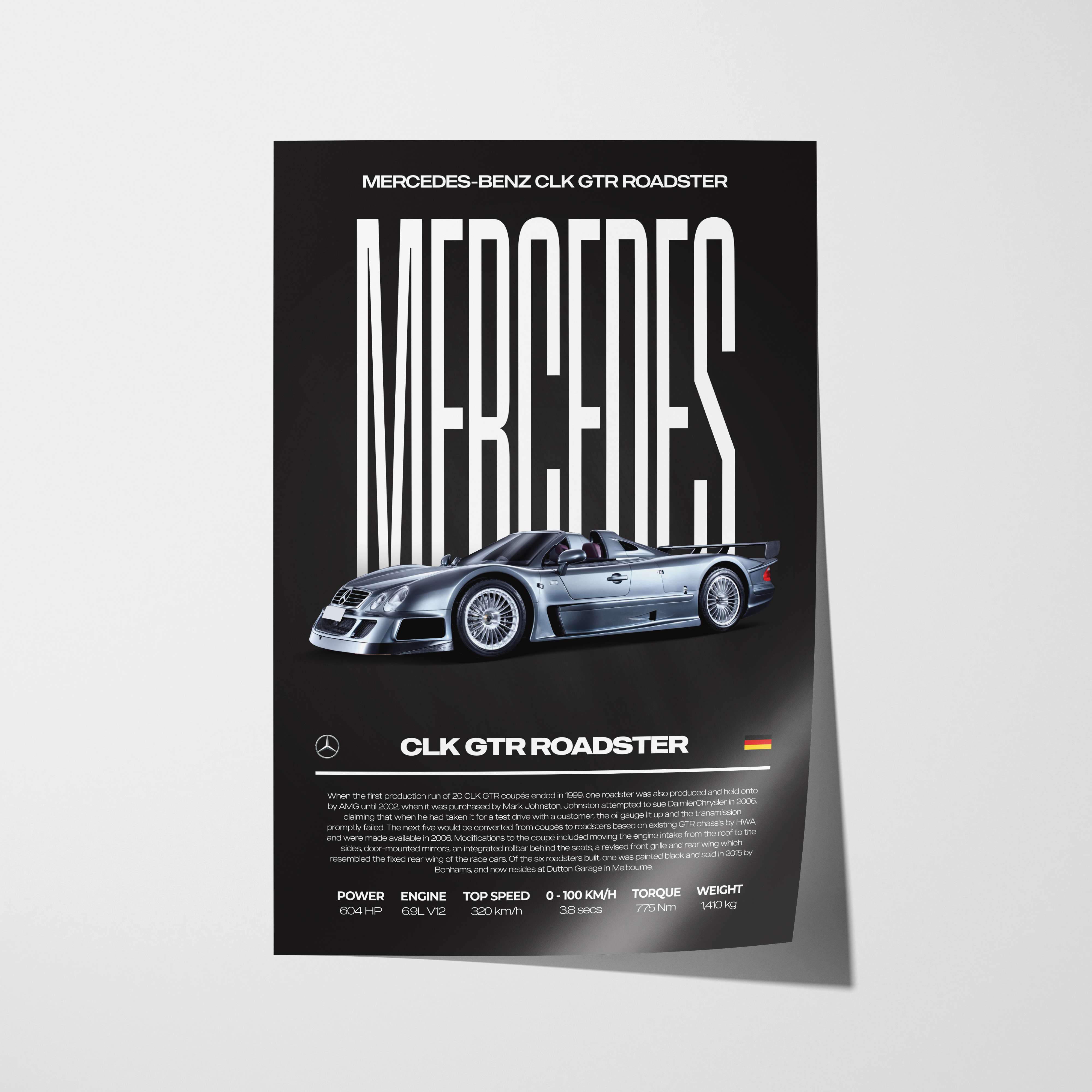 Mercedes-Benz CLK GTR Roadster Poster