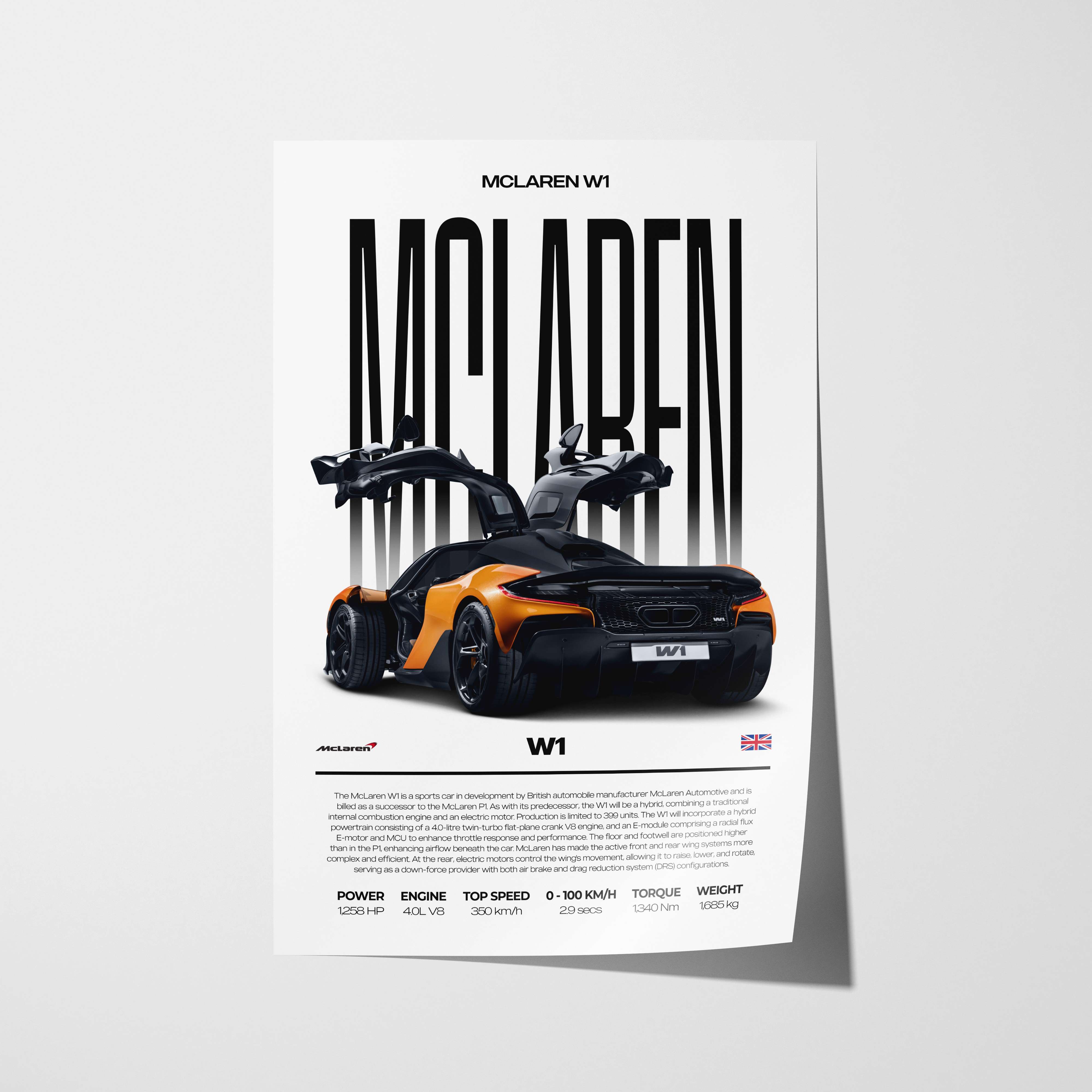 McLaren W1 Poster