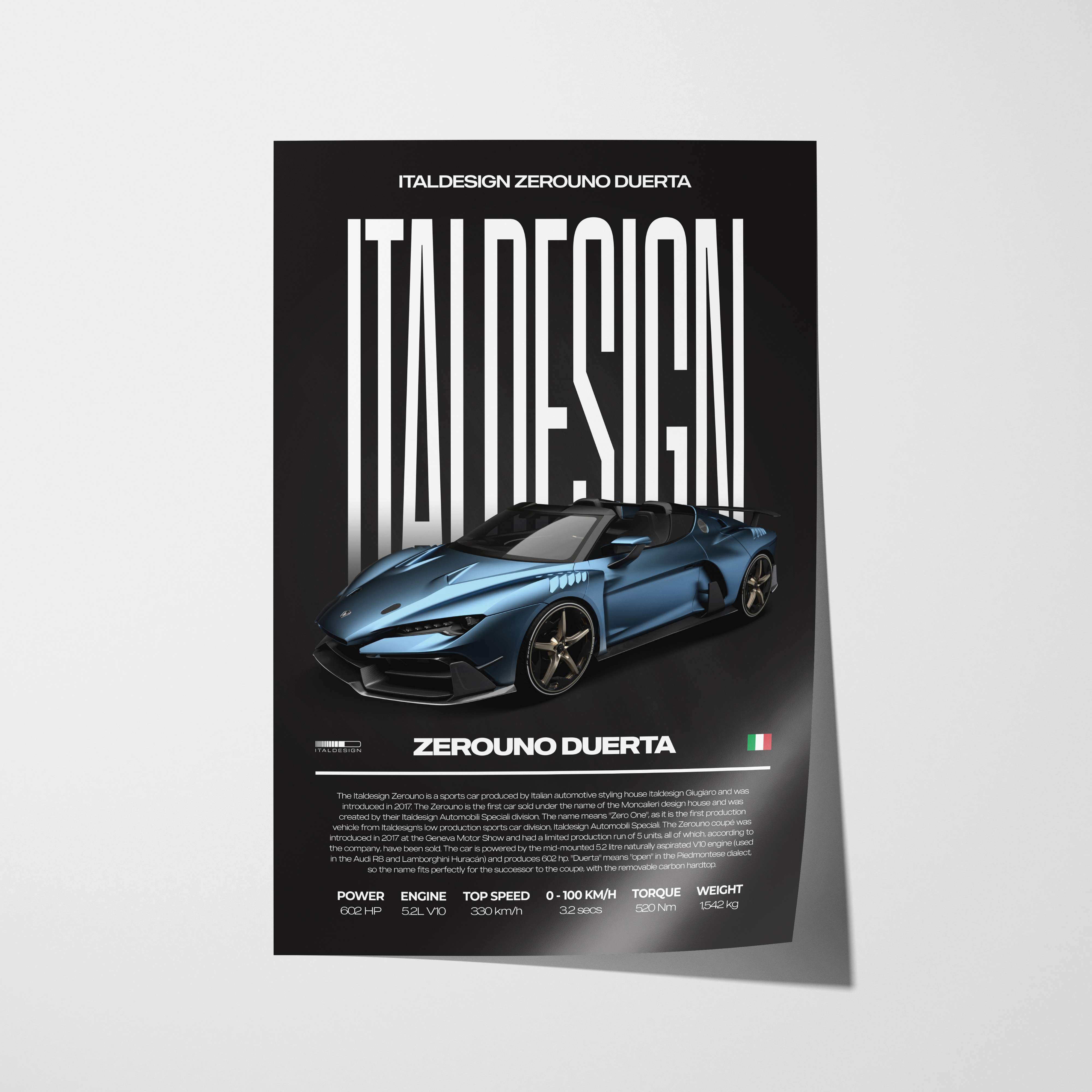 Italdesign Zerouno Duerta Poster