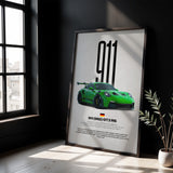 911 GT3 RS (992) Car Poster