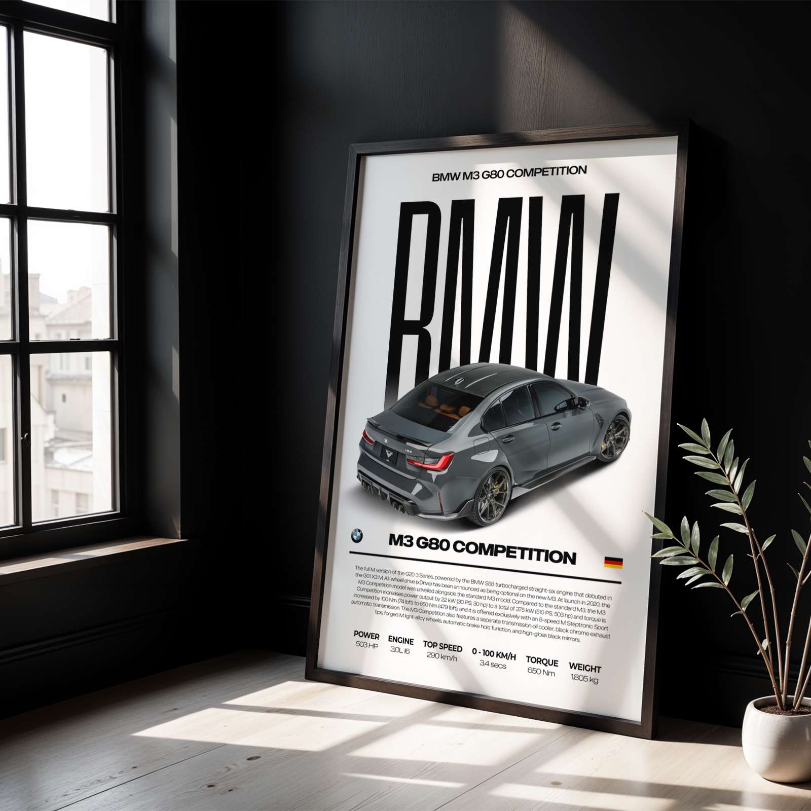 BMW M3 G80 Competition Poster