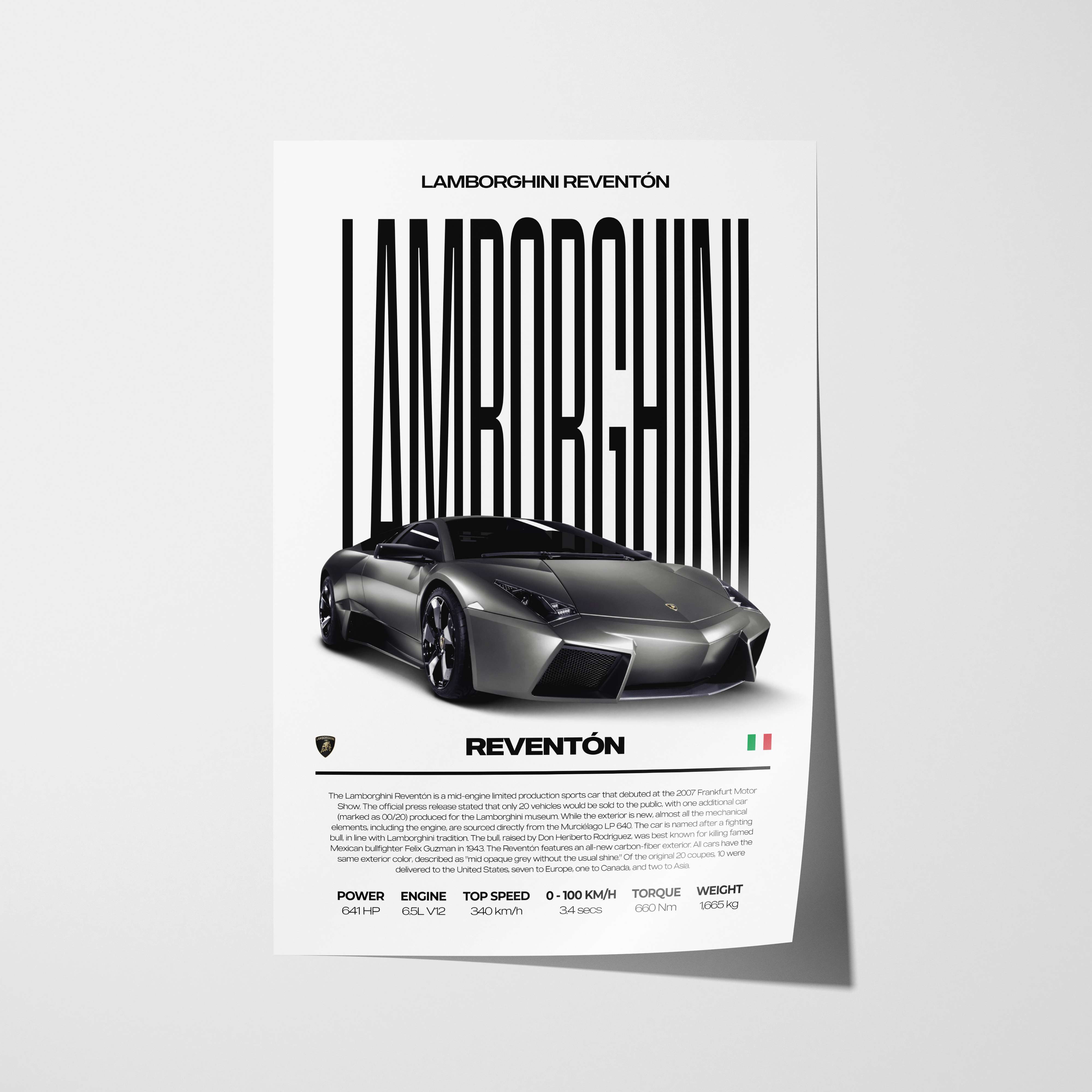 Lamborghini Reventón Poster