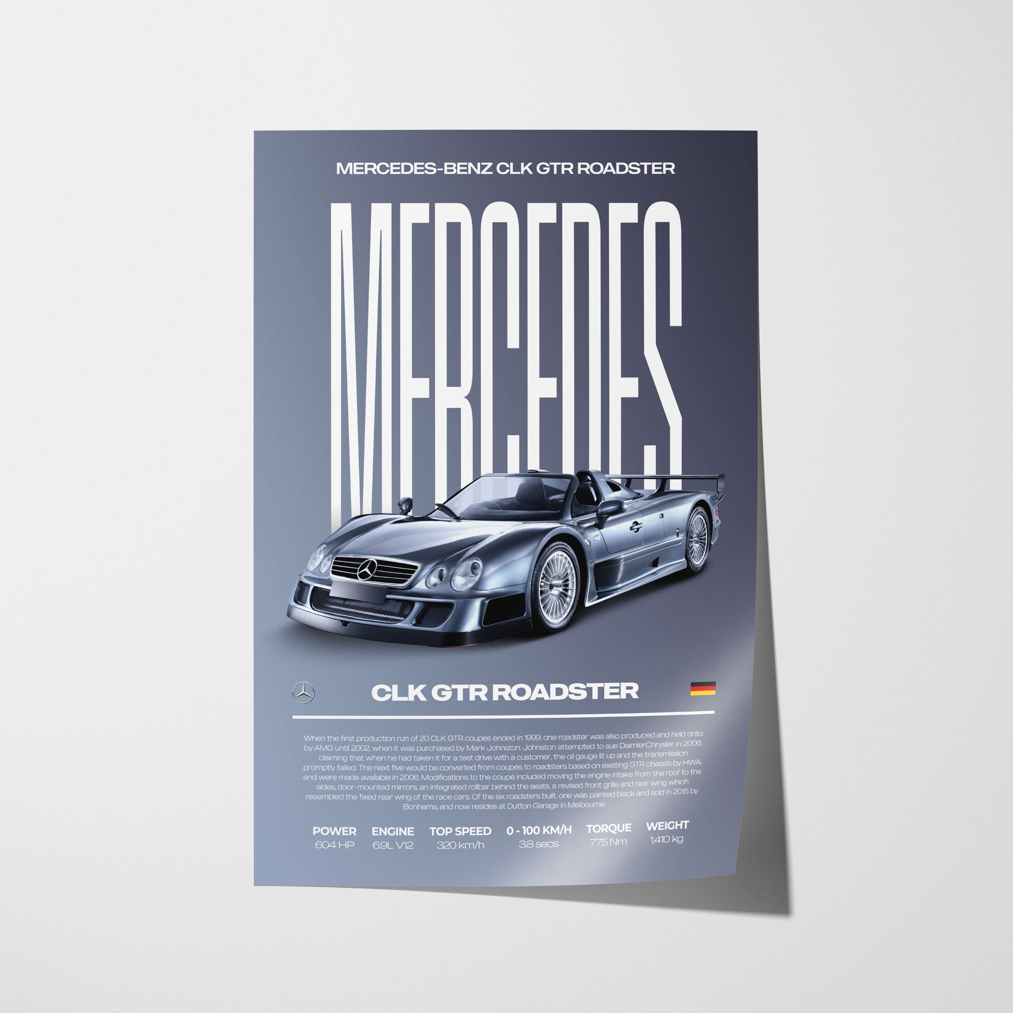 Mercedes-Benz CLK GTR Roadster Poster