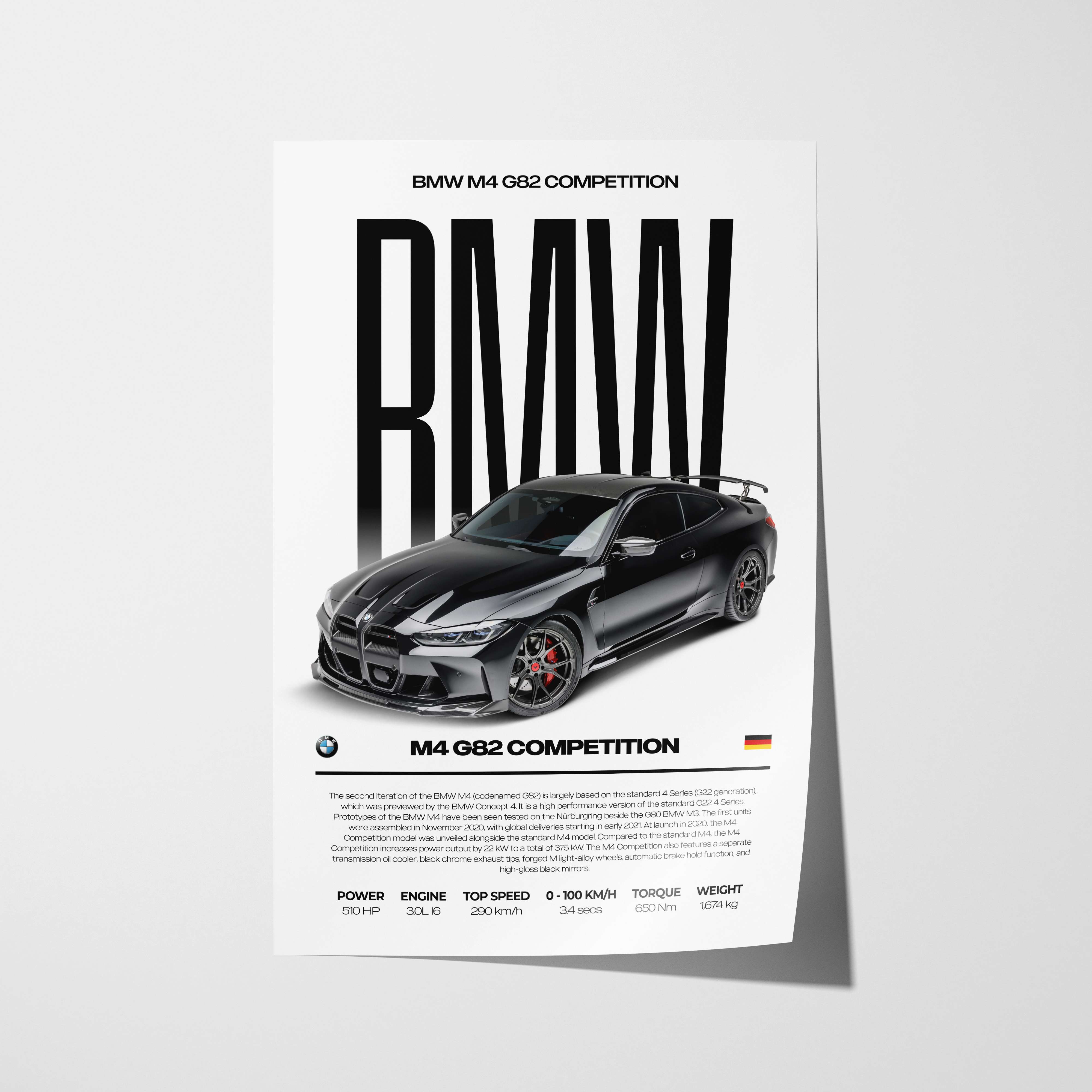 BMW M4 G82 Competition Poster