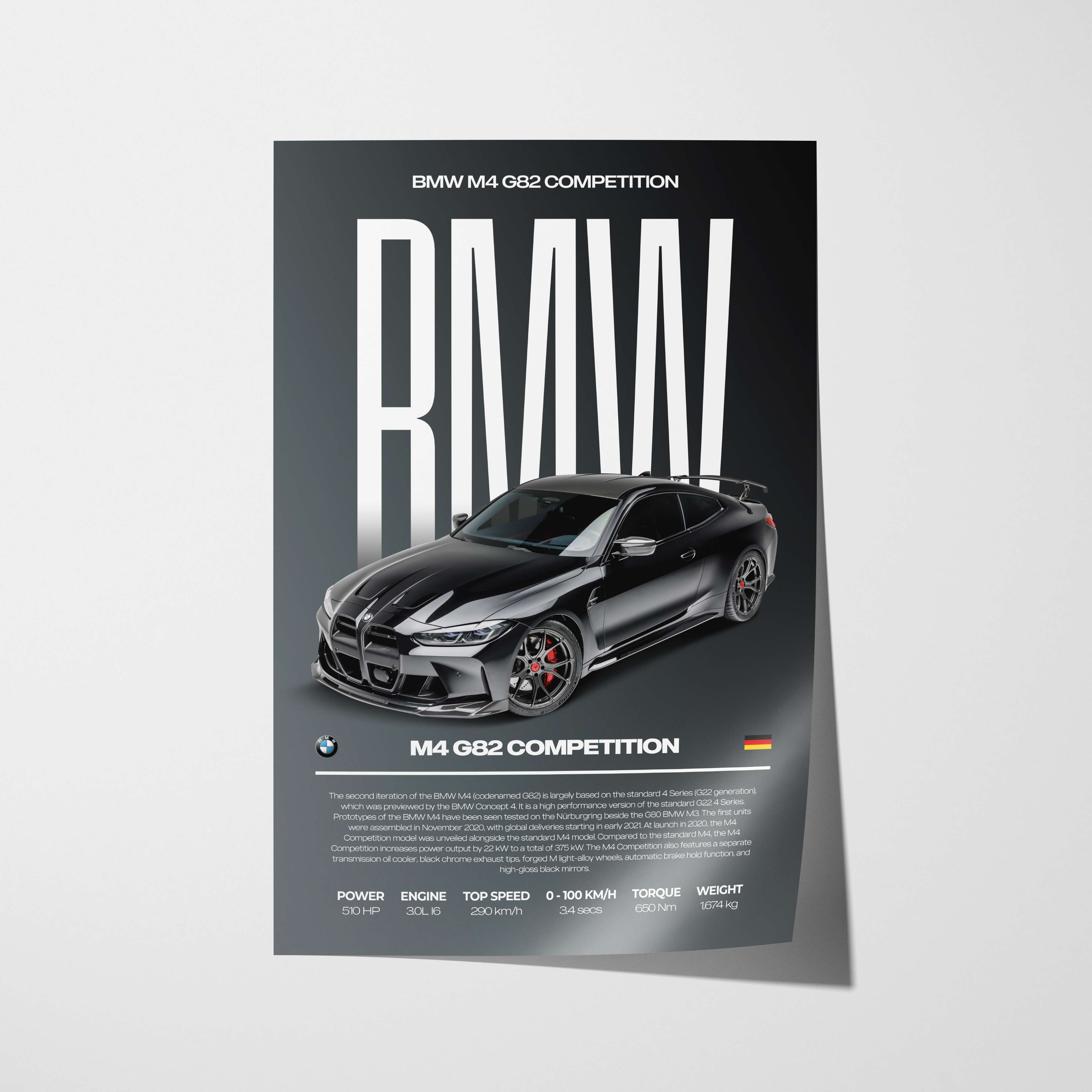 BMW M4 G82 Competition Poster