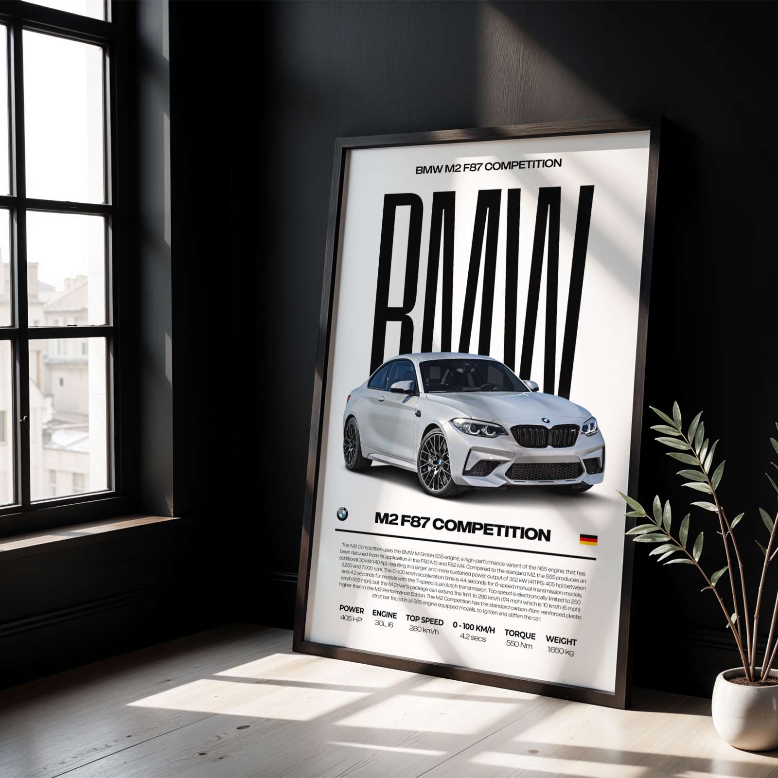 BMW M2 F87 Competition Poster