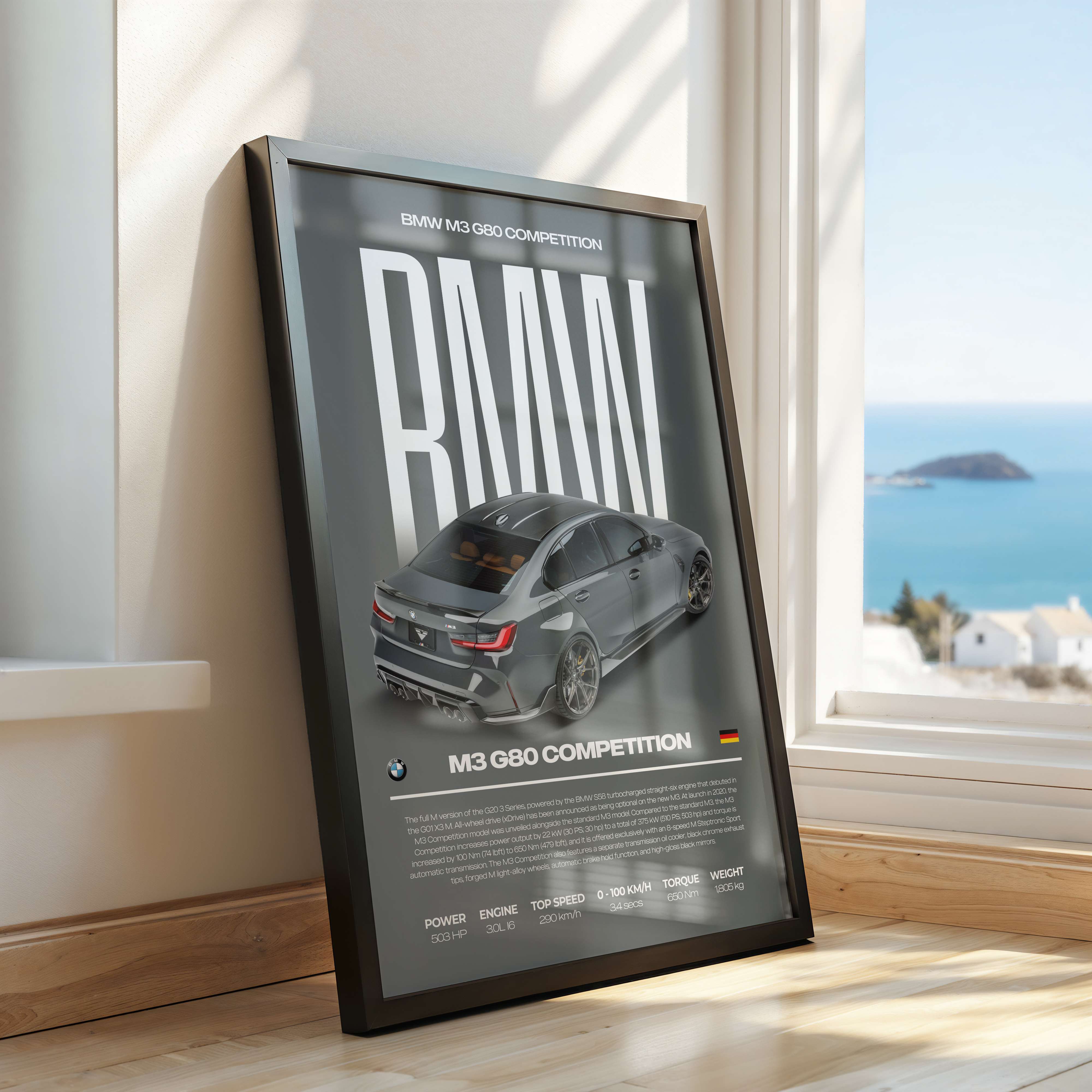 BMW M3 G80 Competition Poster