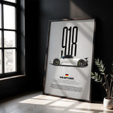 918 Spyder Car Poster
