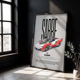 Sabre Car Poster