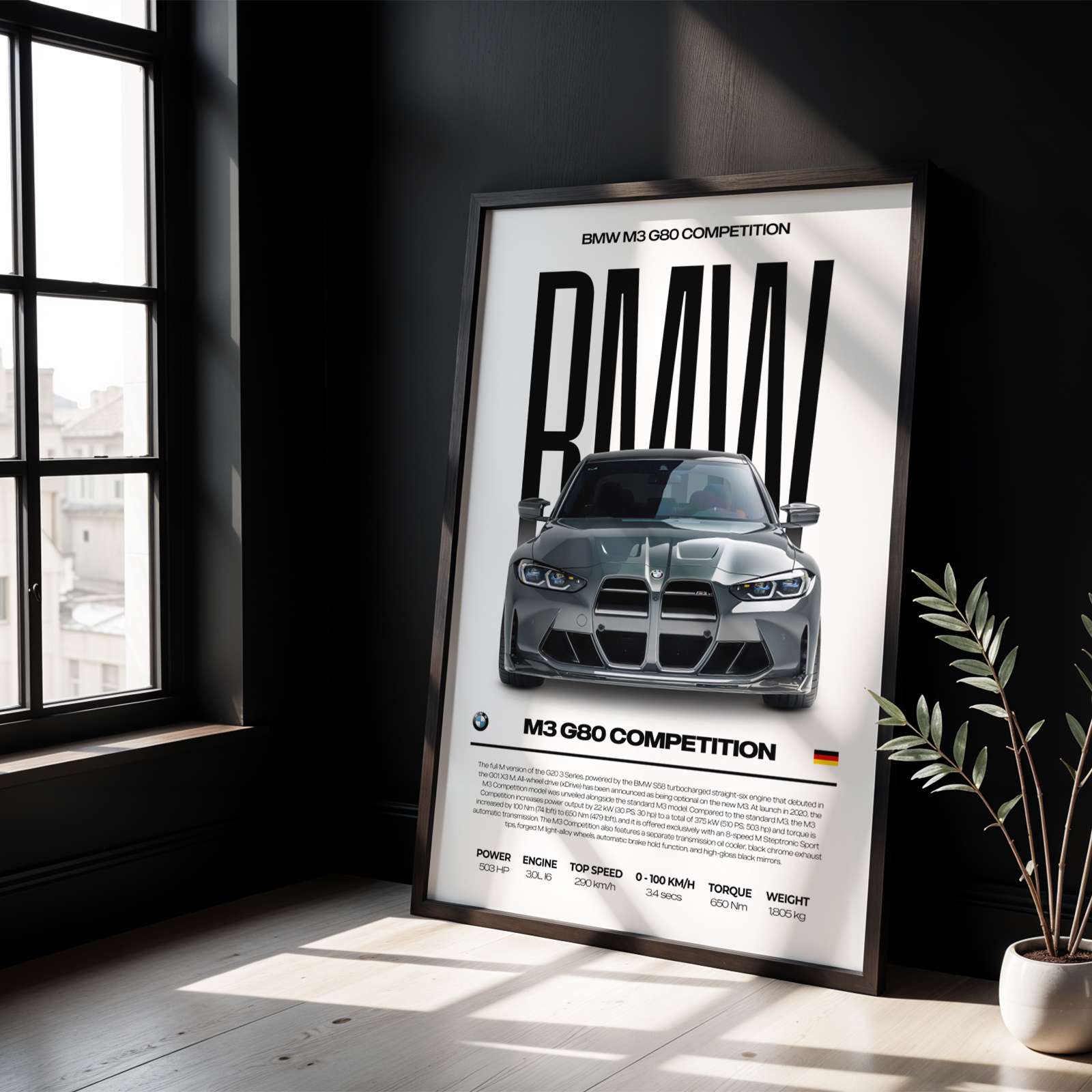 BMW M3 G80 Competition Poster