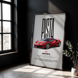 488 Pista Car Poster