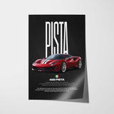 488 Pista Car Poster
