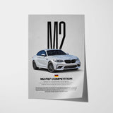 M2 Competition (F87) Car Poster
