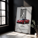488 Pista Car Poster