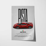 488 Pista Car Poster