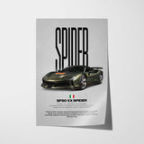 SF90 XX Spider Car Poster